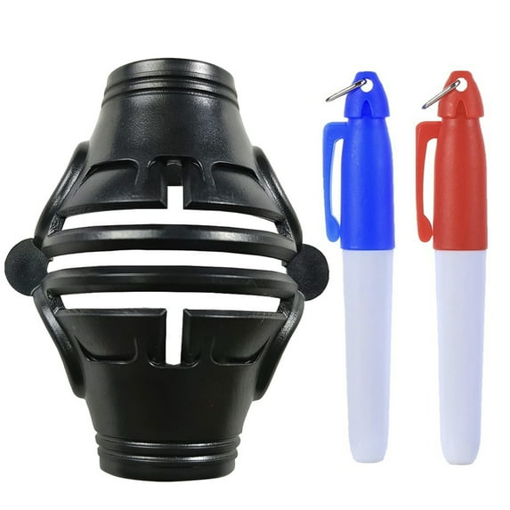 vnanda Plastic Golf Ball Marker Golf Ball Marker Set with Blue Liner Pen Professional Line Drawing Tool for Golf Ball Alignment Lightweight Sustainable