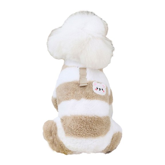vnanda Portable Pet Clothes Pet Clothes Cartoon Pattern Dog Jumpsuit Warm Four-legged Pet Pullover