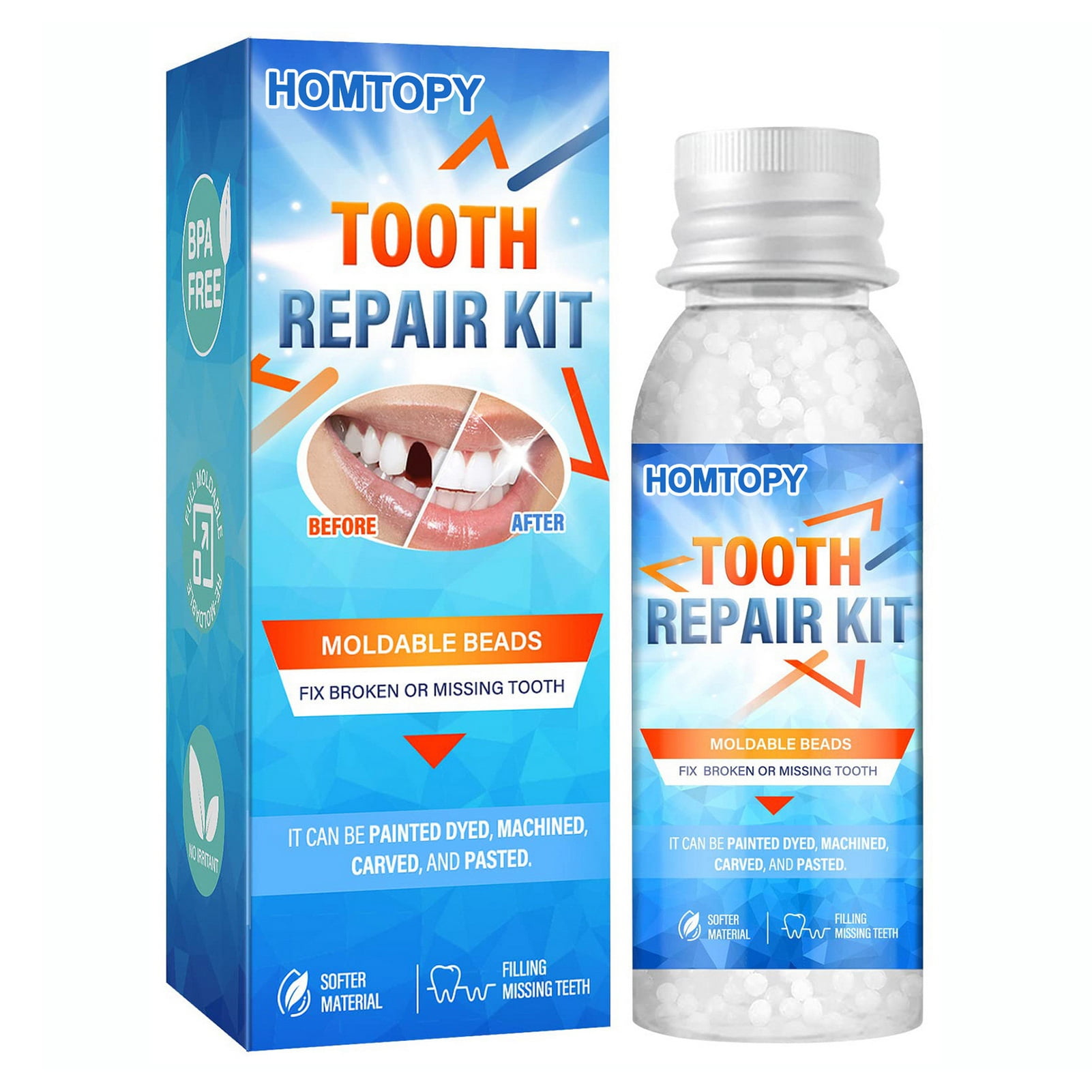 vnanda Portable Tooth Repair Kit Tooth Repair Kit for Temporary Teeth