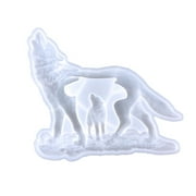 vnanda Resin Mold Silicone Mold for Cake Decorating Non-stick Easy to Demold Durable Reusable Exquisite Decoration Wolf Shape Diy Craft Mold for Home