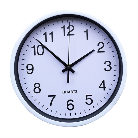 vnanda Silent Wall Clock 8 Inch Wall Clock Silent Non-ticking Hanging Clock Large Number Round Clock for Home Office Decoration Distance Visible Wall Clock