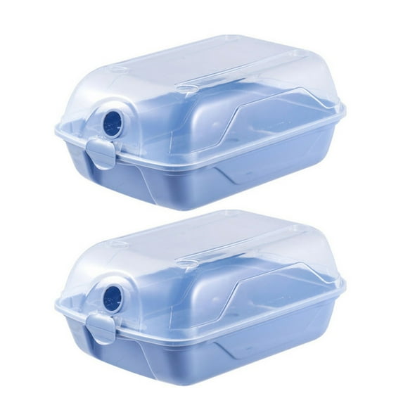 vnanda Smell-proof Shoe Storage 2 Pcs Shoes Storage Box Thickened Transparent Ventilation Hole Dust-proof Anti-crack Reusable Universal Boot Box Car Travel