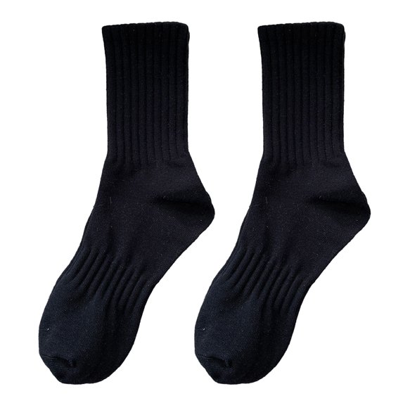 vnanda Soft Socks 1 Pair Unisex Socks Pure Color Knitted Mid-tube Ankle Protection Soft High Elasticity Anti-slip Warm No Odor Sweat Absorption Adult Four