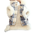 thumbnail image 1 of vnanda Soft Thick Pet Clothes Pet Clothes Eye-catching Fashion Plaid Print Pet Vest Soft Comfortable Warm Winter Cat Dog Coat for Cold Weather, 1 of 8