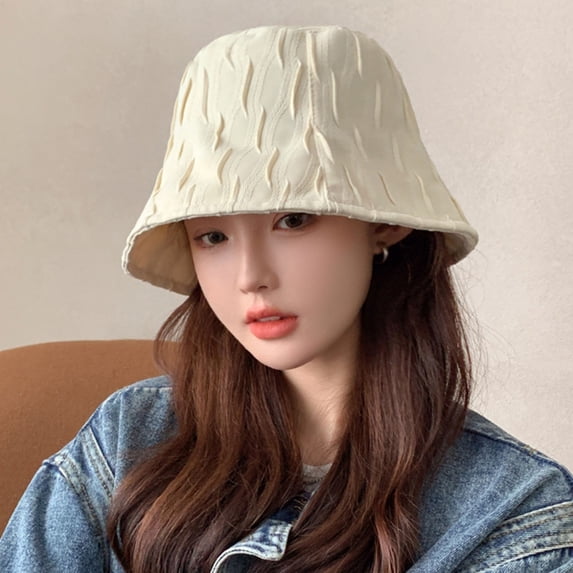 vnanda Solid Color Bucket Hat Stylish Unisex Bucket Hat for Winter Fall Solid Color One-piece Fisherman Hat with Elastic Band for Men Women Windproof Outdoor