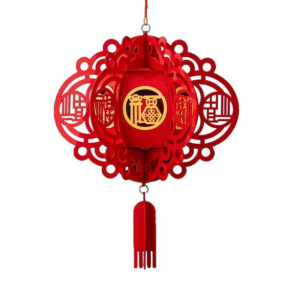 vnanda Spring Festival Decorations 2024 Chinese Character Lanterns Create Fade-resistant with Tassel Indoor/outdoor Decor for Spring Festival New Year's Day