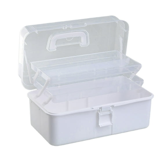 vnanda Storage Container Multi-layer Folding Organizer Box with Handle Large Capacity Storage Solution for Jewelry Sewing Supplies Sundries Organizing Box