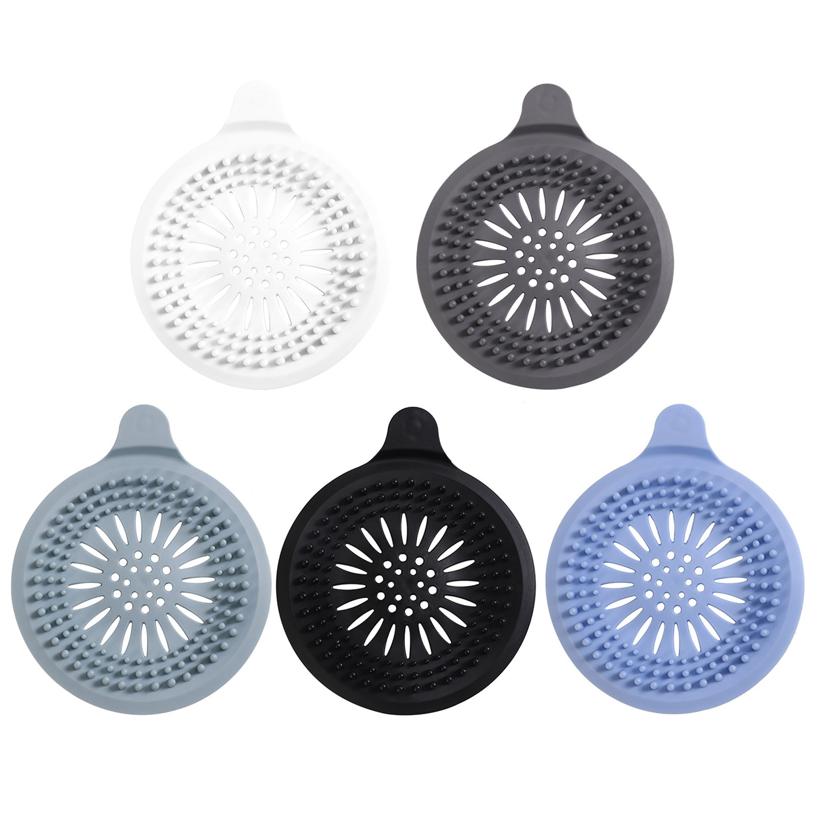 vnanda Suction Cup Shower Drain Cover 5pcs Drain Hair Catcher for Sinks