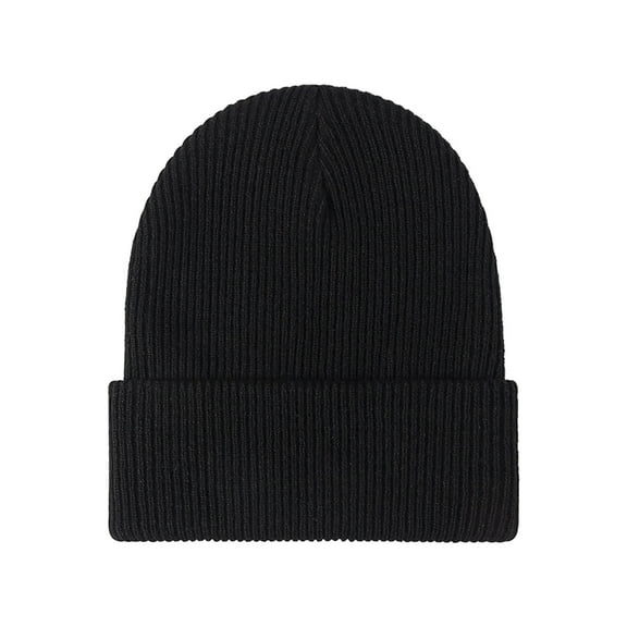 vnanda Thermal Beanie Hat Unisex Autumn Winter Solid Color Knitting Hat Beamless Thickened Beanie Hat Men Women Warm Hat Fashion Accessories Soft Thermal