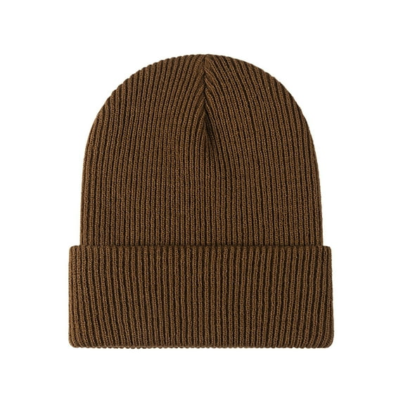 vnanda Thermal Beanie Hat Unisex Autumn Winter Solid Color Knitting Hat Beamless Thickened Beanie Hat Men Women Warm Hat Fashion Accessories Soft Thermal