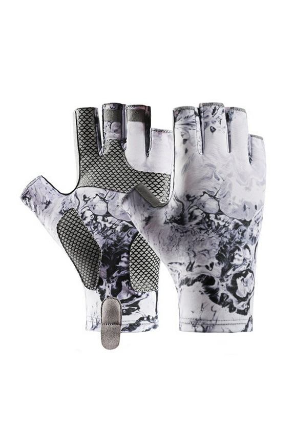 Uv Resistant Fishing Gloves Sun Gloves Upf 50 Fingerless Fishing Gloves for Men/women Breathable Sweat-absorbent Uv Resistant Four-way for Kayaking