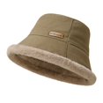 thumbnail image 1 of vnanda Warm Hat Unisex Winter Hat with Faux Rex Rabbit Fur Windproof Basin Ear Protection Warm Cozy Velvet Bucket for Outdoor Activities Faux Rex Rabbit Fur, 1 of 8