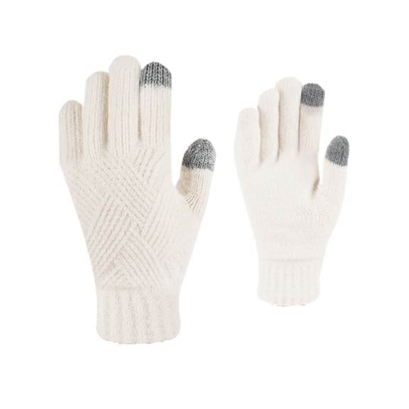 vnanda Winter Adults Gloves Winter Touchscreen Gloves Warm Comfortable Double Layers Gloves for Men Women Windproof Elastic Cuff Perfect for Weather