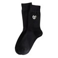thumbnail image 1 of vnanda Women Socks 1 Pair Women Simple Embroidery Heart Pattern Sport Socks Solid Color Ribbed Mid-tube Sport Socks Sweat-absorbing Simple Socks Comfortable, 1 of 8