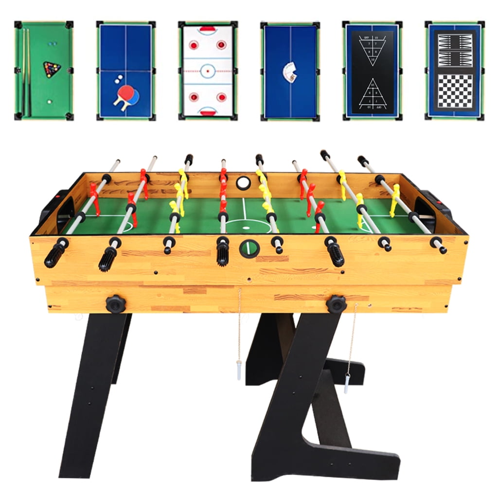 MD Sports 54" 4 In 1 Combo Game Table, Foosball, Hockey, Table Tennis ...