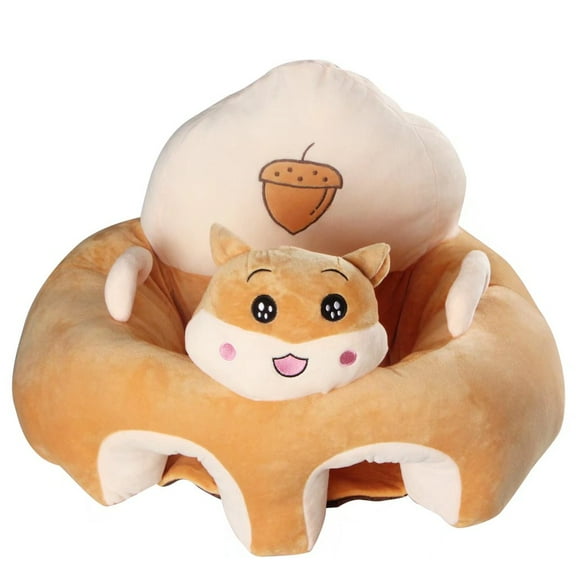 vocheer Baby Support Sofa, Soft Plush Sitting Chair for Infant Head Back Protect, Bear