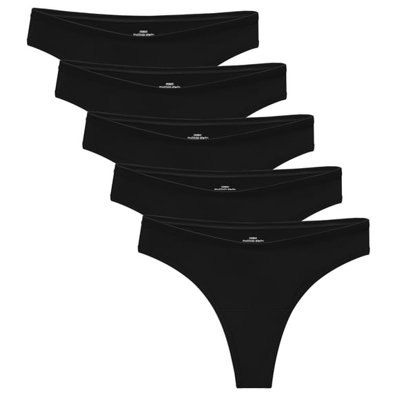 voenxe Women Cotton Thongs Underwear,Breathable Soft Panties,Ladies Workout Undies Comfortable,Athletic Tangas Stretch 5 Pack