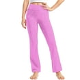 thumbnail image 1 of vokkrv Girl Yoga Flare Wide Leg Tummy Control Stretchy Pants for Causal with Pockets Hot Pink 10-11 Years, 1 of 7