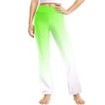 thumbnail image 1 of vokkrv Girl's Flare Leggings High Waisted Yoga Pants Bootcut Dance Casual Pants Activewear Kids Bell Bottoms Green 5-6 Years, 1 of 7