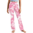 thumbnail image 1 of vokkrv Girl's Leggings Cross High Waisted Flare Pants Yoga Bootcut Pants Solid Color Full Length Bell Bottoms Pink 2-3 Years, 1 of 7