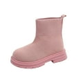 thumbnail image 1 of vokkrv Girls Ankle Boots Kids Ankle Booties Bow Side Zipper Low Heel Outdoor Warm Shoes for Little Kids/Big Kids, 1 of 7