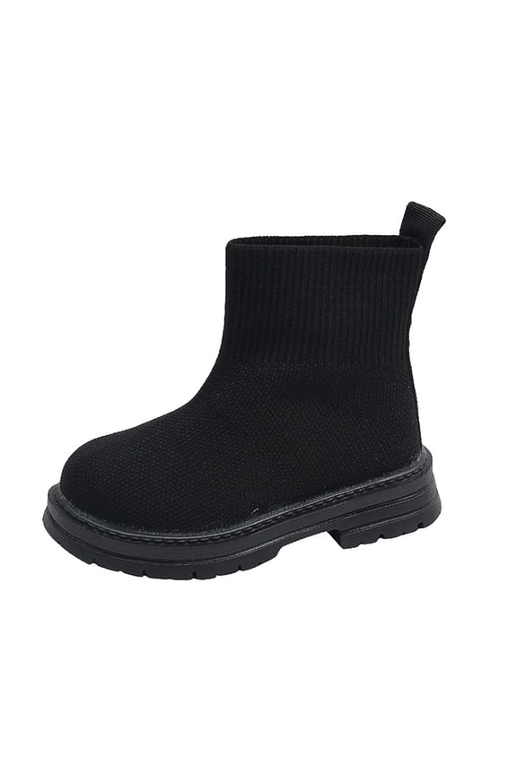 Girls Ankle Boots Kids Ankle Booties Bow Side Zipper Low Heel Outdoor Warm Shoes for Little Kids/Big Kids