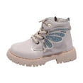 thumbnail image 1 of vokkrv Girls Ankle Boots Lace Up Cute Soft Boot Side Zipper Comfortable Boys Boots, 1 of 7