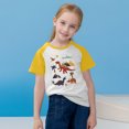 thumbnail image 1 of vokkrv Girls Boys Short Sleeve Cartoon Print T Shirts Kids Summer Tops Crewneck Tees 3-14 Years Yellow 4 Years, 1 of 6