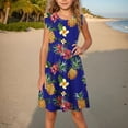 thumbnail image 1 of vokkrv Girls Summer Dress Tween Flutter Sleeve High Low Formal Dresses for Wedding Party Dark Blue A 11-12 Years, 1 of 7