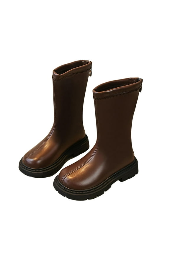 vokkrv Kids Western Boots for Boys Girls Cowgirl Cowboy Boots Square Toe Mid Calf Riding Shoes Little Kid/Big Kid