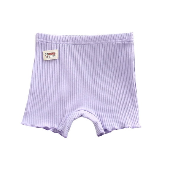 vokkrv Soft Girls Boyshort Panties Cotton Briefs Kids Underwear Summer Elastic Waist Shorts Purple 5-6 Years