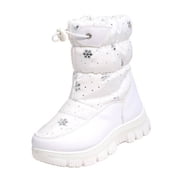 vokkrv Toddler Snow Boots Boys Girls Winter Cold Weather Waterproof Non Slip Warm Shoes for Little Kids
