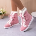 thumbnail image 1 of vokkrv Women's Ankle Boots Low Heel, Lace up Fashion Combat Booties Pink 7.5, 1 of 7