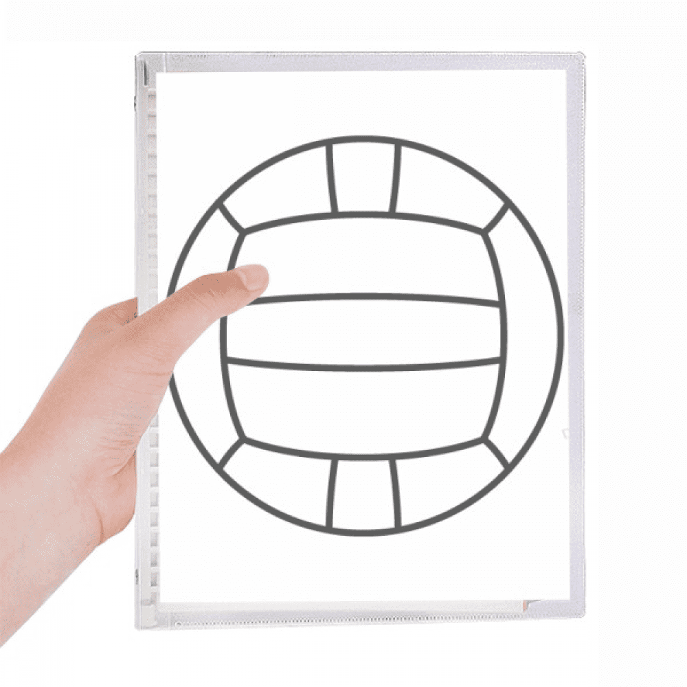 volleyball sport line drawing pattern notebook loose diary refillable journal statiry