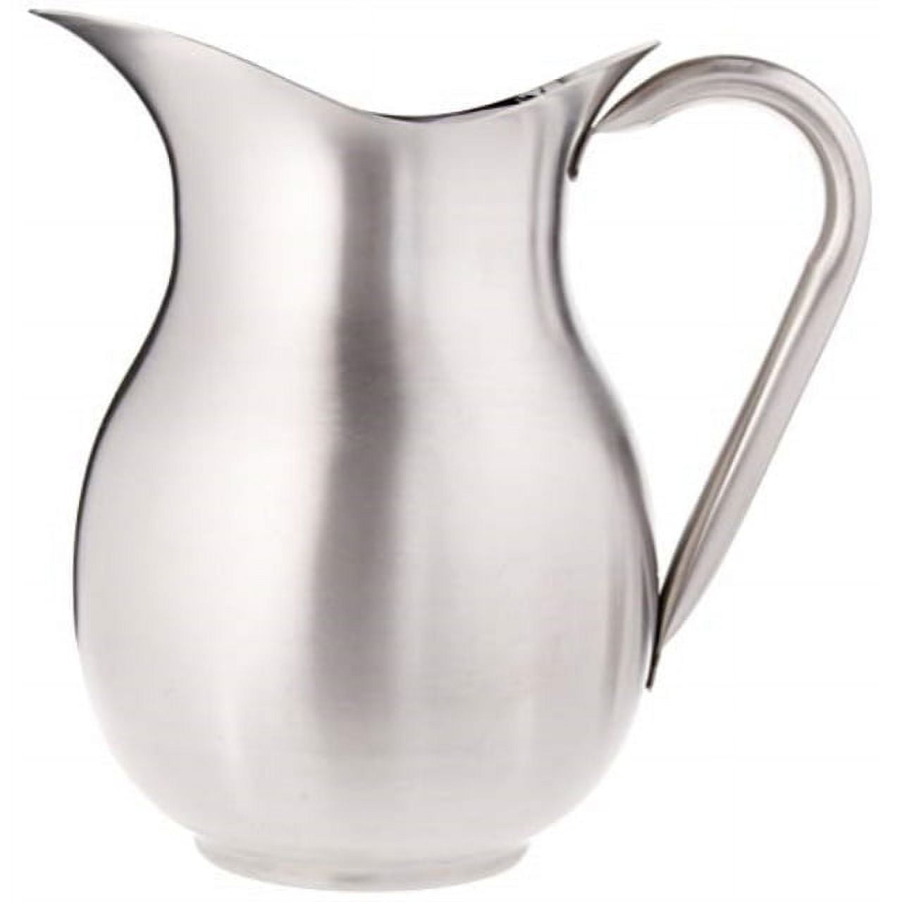 Stainless Steel 3-Quart Bell-Shaped Water Pitcher with Handle