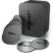 volport Metal Plate for Phone Magnet, 10 Pack MagicPlate with 3M Adhesive Replacement for Magnetic Phone Car Mount Holder & Cradle & Stand Vent/CD/Windshield/Dashboard - Rectangle and Round