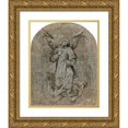 thumbnail image 1 of von Landshut, Mair 15x18 Gold Ornate Wood Framed with Double Matting Museum Art Print Titled - Study of an Angel, 1 of 4
