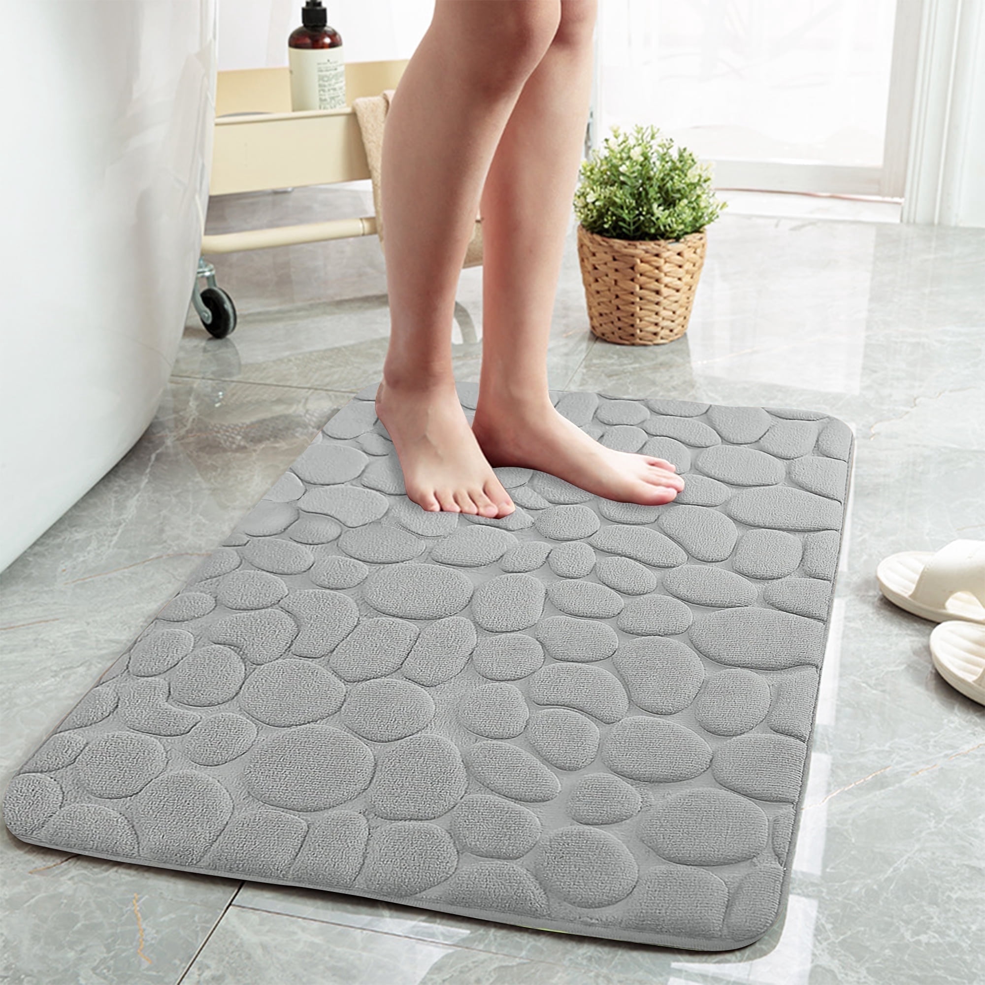 voofly Memory Foam Bath Mat Absorbent Area Rug Bathroom Rugs Quick Dry ...