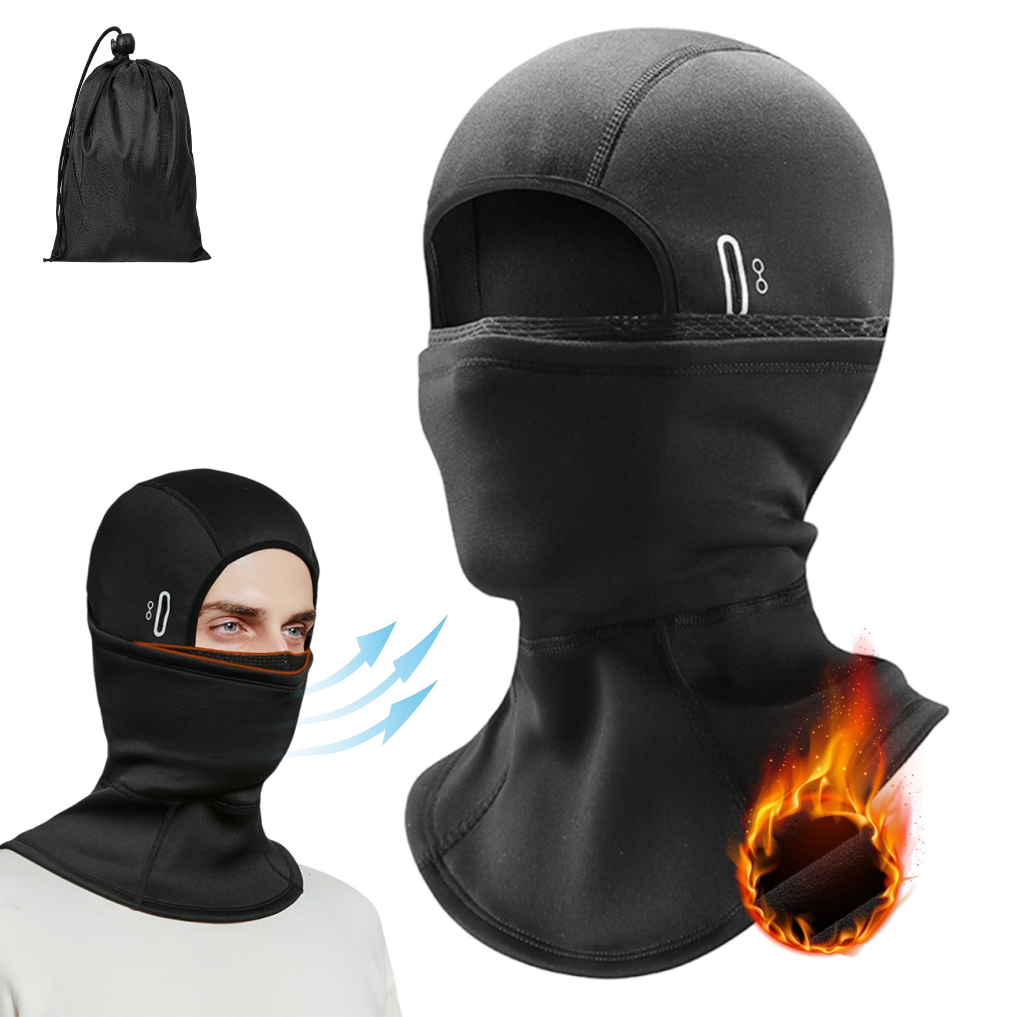 Windproof Fleece Balaclava Hood | Full Face Mask For Hunting Skiing Cold Weather