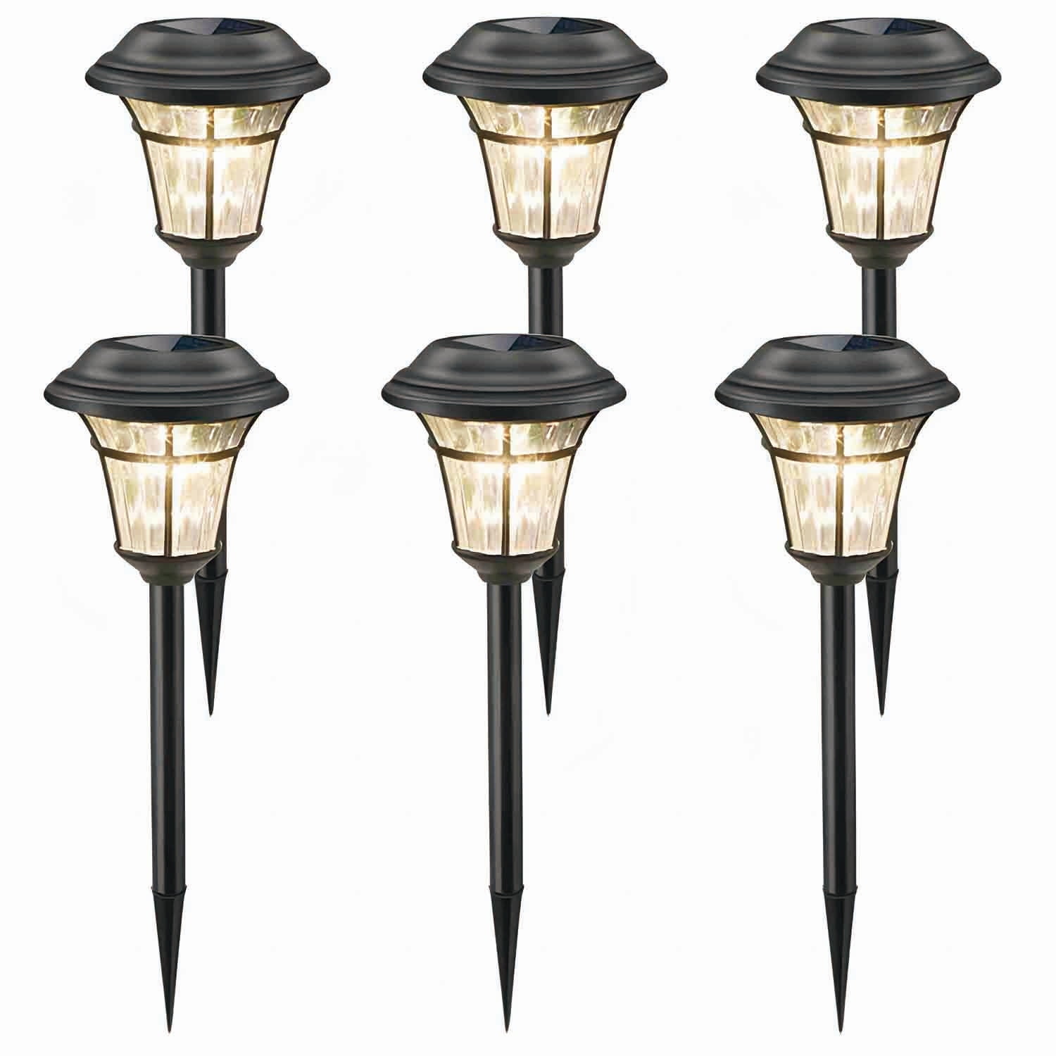 vorya Solar Black LED Landscape and Walkway Light (6 Pack)