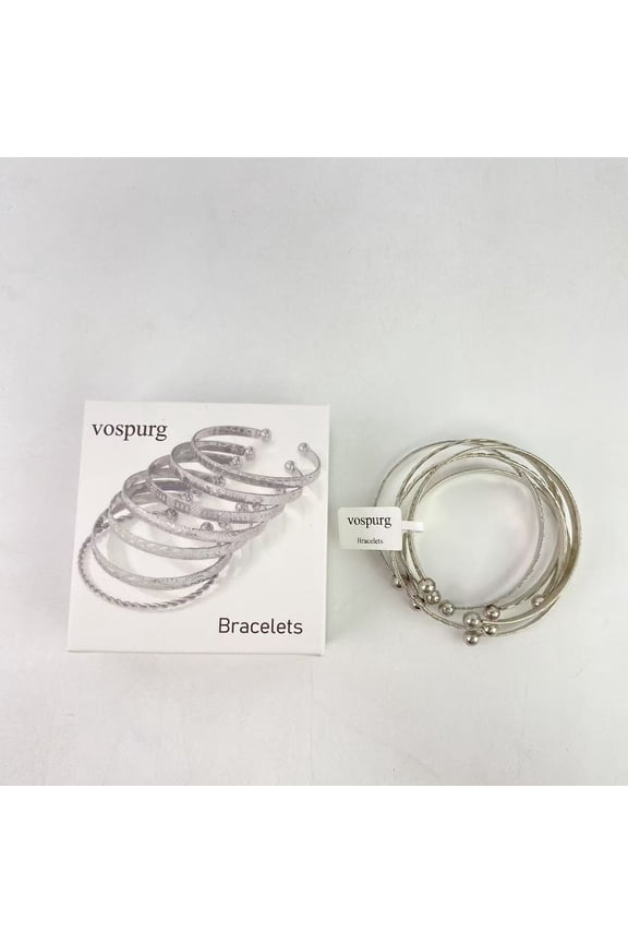 Bracelets,Mixed Metal Multi Bangle Set of 7