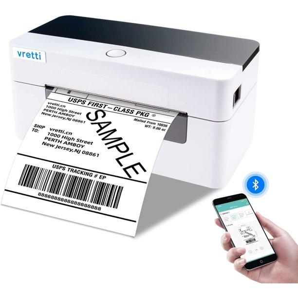 vretti 4x6 Shipping Label Thermal Printer w/ Bluetooth iOS, Android