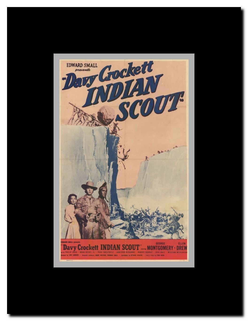 vy Crockett Indian Scout Framed Movie Poster