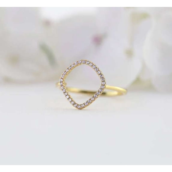 vylahjewellery 1 CT Round Cut Brilliant Engagement Ring 18K White Gold Engagement Ring Gift for Her