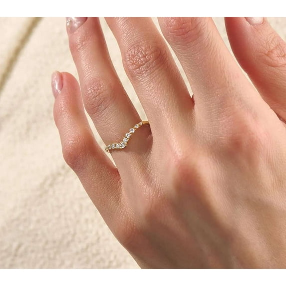 vylahjewellery 1 CT Round Cut Moissanite Diamond Ring 14K Yellow Gold Ring Unique Wedding Anniversary Gift Ring for Women's