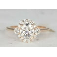 thumbnail image 1 of vylahjewellery 10K Rose Gold Engagement Ring 2 Ct Oval Cut Moissanite Diamond Unique Halo Gift Ring, 1 of 7