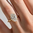 thumbnail image 1 of vylahjewellery 10K Vermeil Yellow Gold Solitaire Ring, Oval Cut Moissanite Wedding Ring, Minimalist Promise Ring for Women, Classic Engagement Ring, 1 of 6