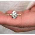 thumbnail image 1 of vylahjewellery 10k Rose Gold Moissanite Diamond Ring Comfort Fit 1.50 Ct Oval Cut Women's wedding Ring, 1 of 8