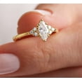 thumbnail image 1 of vylahjewellery 14K Rose Gold Moissanite Diamond Engagement Ring 1.50 Ct Marquise Cut Mother's Day Gift, 1 of 6