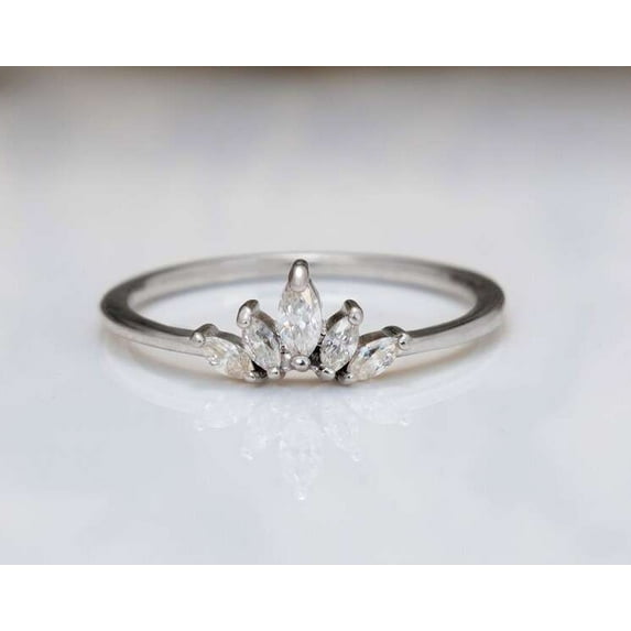 vylahjewellery 14K Yellow Gold Elegant Engagement Ring 1.5 Ct Marquise Diamond Ring Valentine's Special Gift for Her